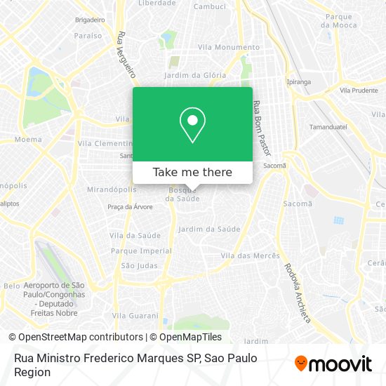 Mapa Rua Ministro Frederico Marques   SP
