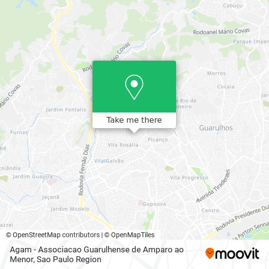Agam - Associacao Guarulhense de Amparo ao Menor map