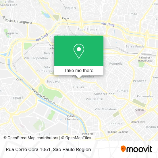 Rua Cerro Cora 1061 map