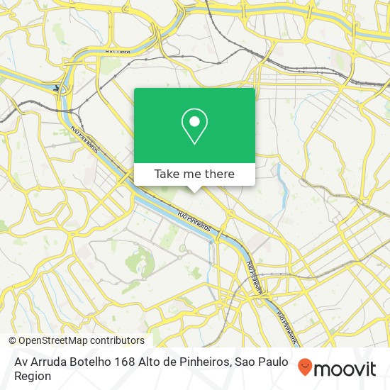 Mapa Av  Arruda Botelho  168  Alto de Pinheiros