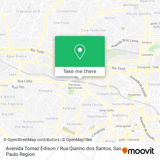 Avenida Tomaz Edison / Rua Quirino dos Santos map