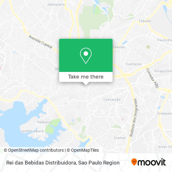 Rei das Bebidas Distribuidora map