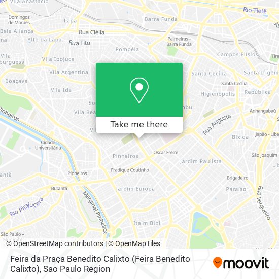 Feira da Praça Benedito Calixto (Feira Benedito Calixto) map