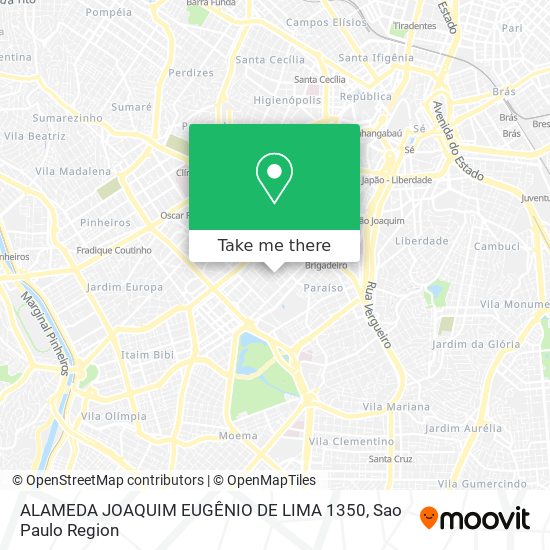ALAMEDA JOAQUIM EUGÊNIO DE LIMA  1350 map
