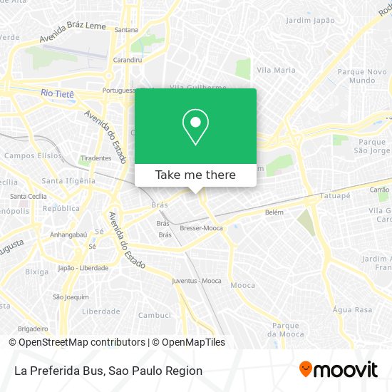 La Preferida Bus map