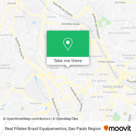 Mapa Real Pilates Brasil Equipamentos