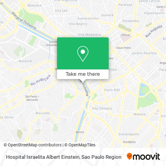 Hospital Israelita Albert Einstein map