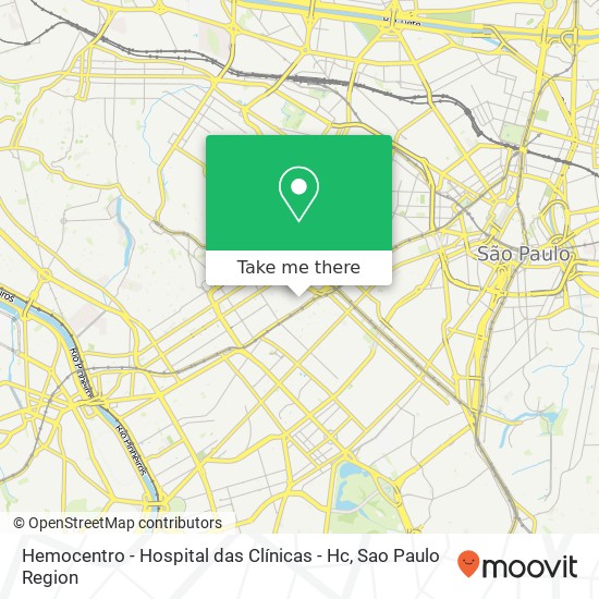 Hemocentro - Hospital das Clínicas - Hc map