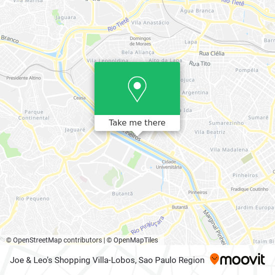 Joe & Leo's Shopping Villa-Lobos map