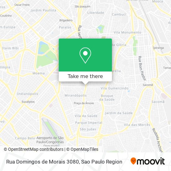Mapa Rua Domingos de Morais 3080