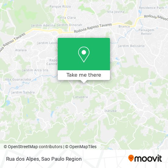 Mapa Rua dos Alpes