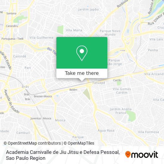 Mapa Academia Carnivalle de Jiu Jitsu e Defesa Pessoal