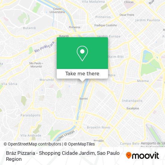 Mapa Bráz Pizzaria - Shopping Cidade Jardim