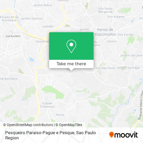 Mapa Pesqueiro Paraiso-Pague e Pesque