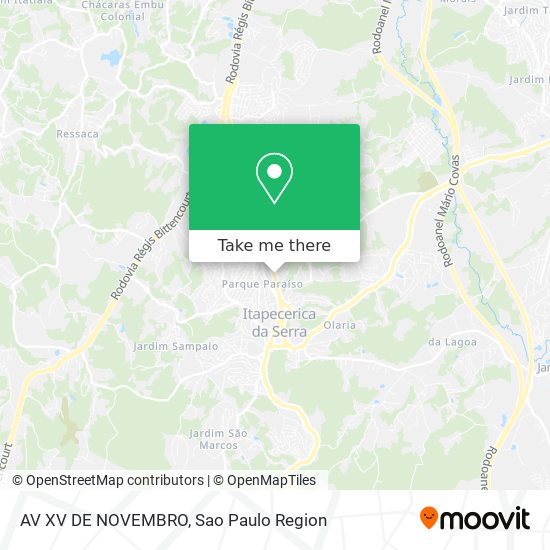 Mapa AV XV DE NOVEMBRO