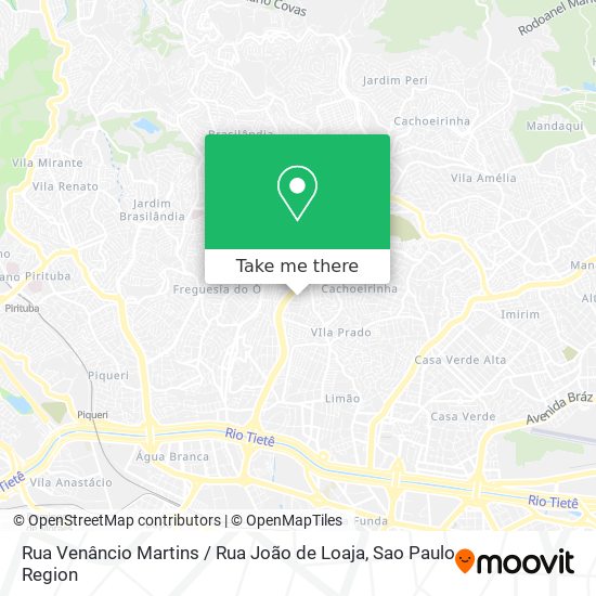 Mapa Rua Venâncio Martins / Rua João de Loaja