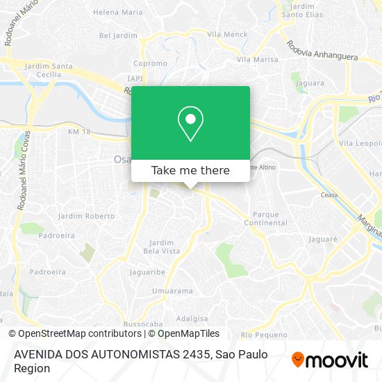 Mapa AVENIDA DOS AUTONOMISTAS 2435