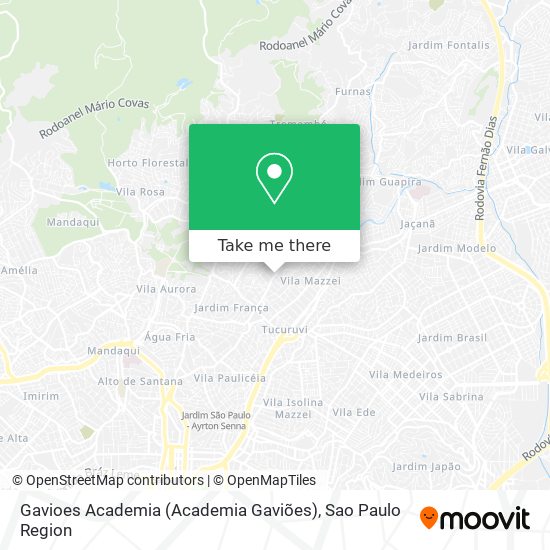 Gavioes Academia (Academia Gaviões) map