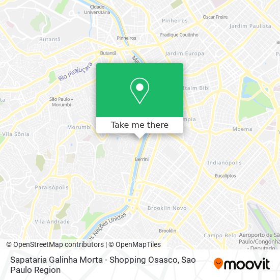 Mapa Sapataria Galinha Morta - Shopping Osasco
