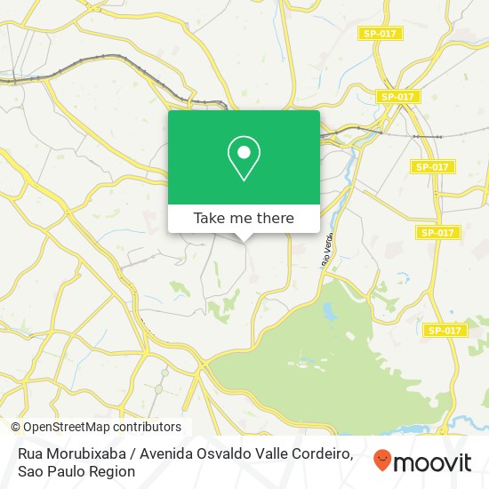 Rua Morubixaba / Avenida Osvaldo Valle Cordeiro map