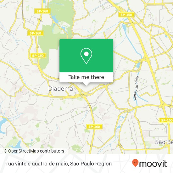 rua vinte e quatro de maio map