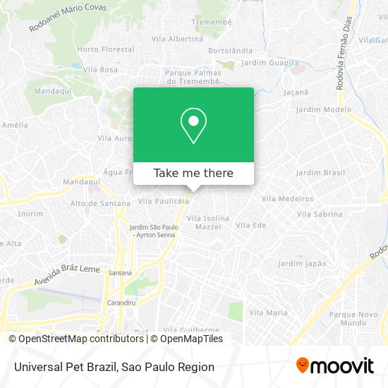 Universal Pet Brazil map