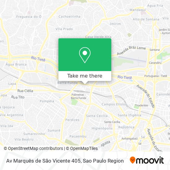 Mapa Av Marquês de São Vicente  405