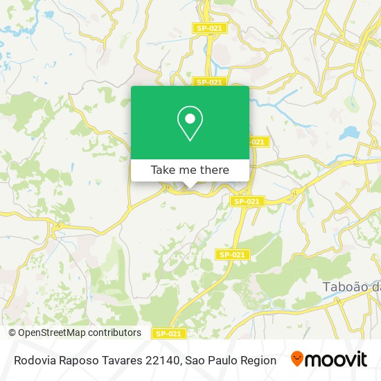 Rodovia Raposo Tavares 22140 map