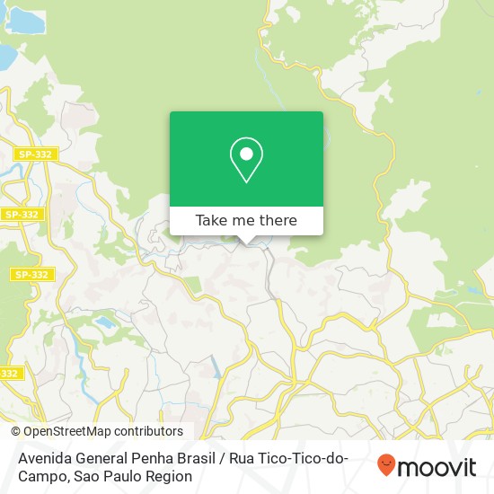 Mapa Avenida General Penha Brasil / Rua Tico-Tico-do-Campo