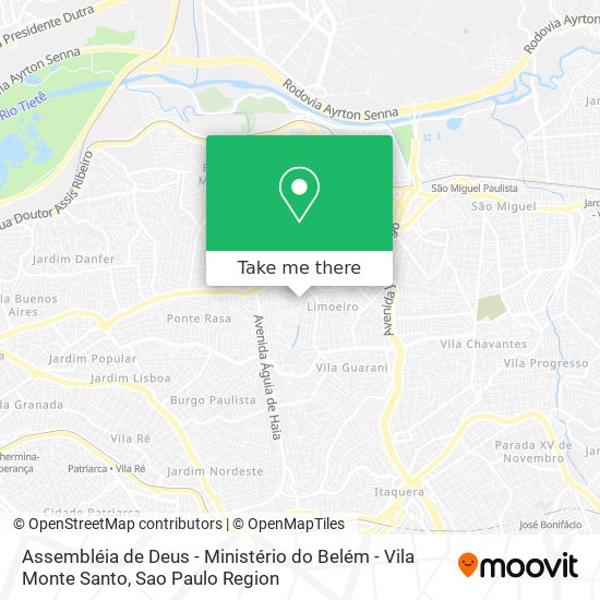 Mapa Assembléia de Deus - Ministério do Belém - Vila Monte Santo