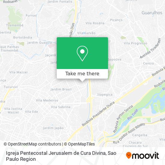Igreja Pentecostal Jerusalem de Cura Divina map