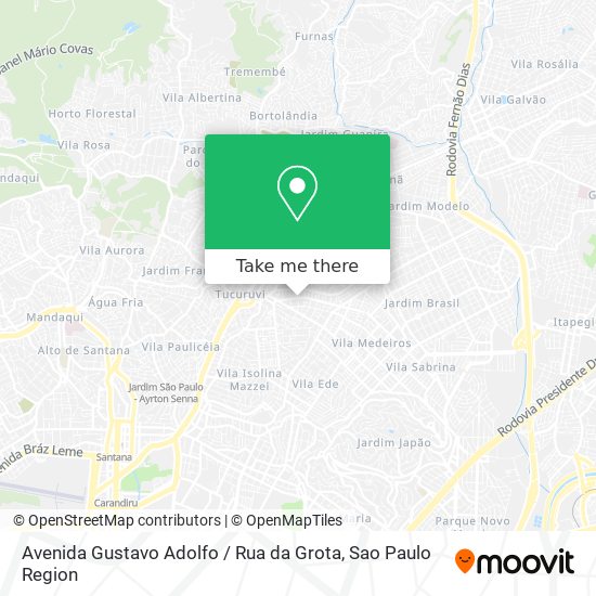 Mapa Avenida Gustavo Adolfo / Rua da Grota