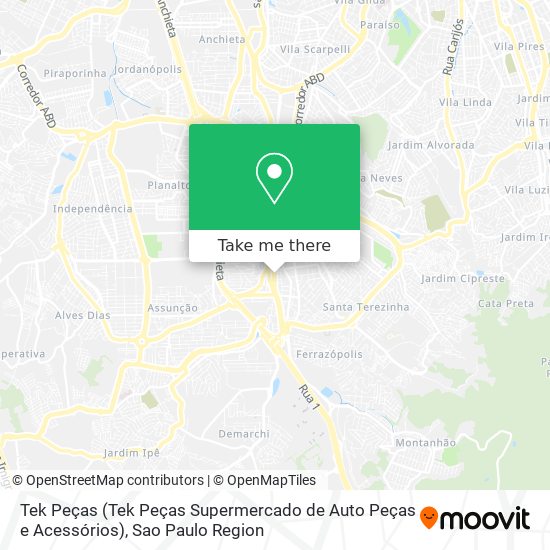 Mapa Tek Peças (Tek Peças Supermercado de Auto Peças e Acessórios)