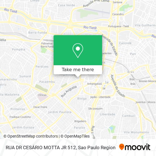 RUA DR CESÁRIO MOTTA JR  512 map