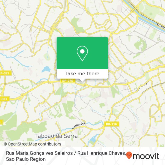 Mapa Rua Maria Gonçalves Seleiros / Rua Henrique Chaves