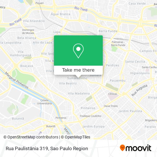 Rua Paulistânia  319 map