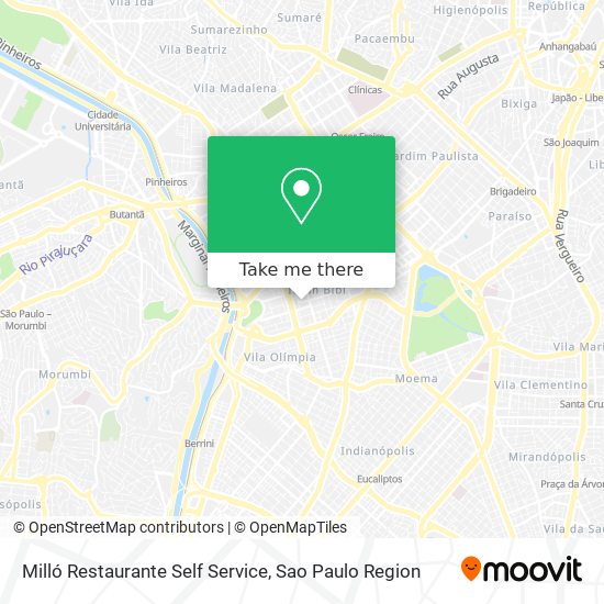 Mapa Milló Restaurante Self Service