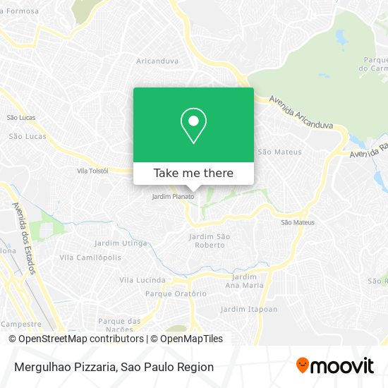 Mapa Mergulhao Pizzaria