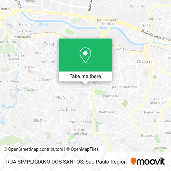 RUA SIMPLICIANO DOS SANTOS map