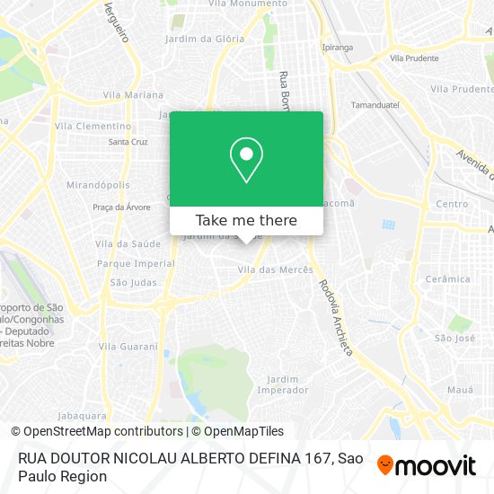 RUA DOUTOR NICOLAU ALBERTO DEFINA 167 map