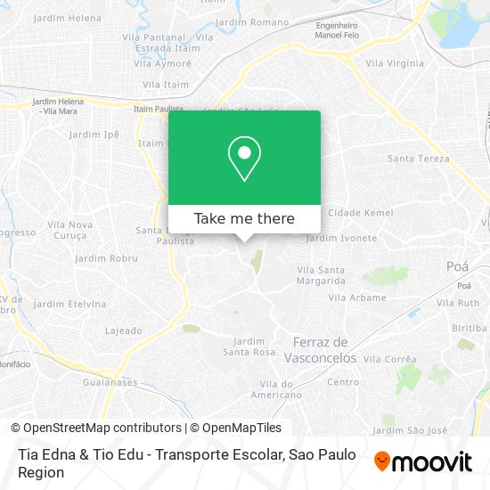 Mapa Tia Edna & Tio Edu - Transporte Escolar