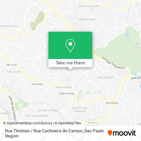 Mapa Rua Timóteo / Rua Cachoeira do Campo