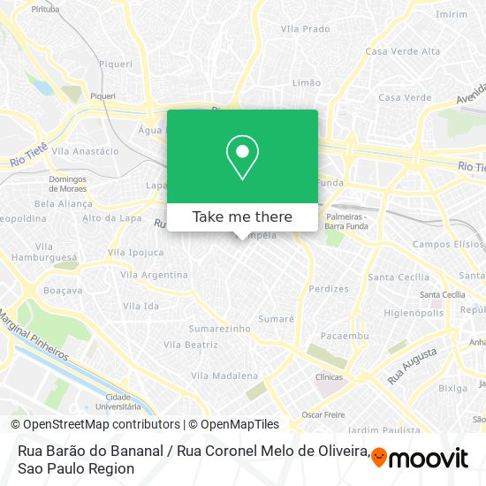 Rua Barão do Bananal / Rua Coronel Melo de Oliveira map