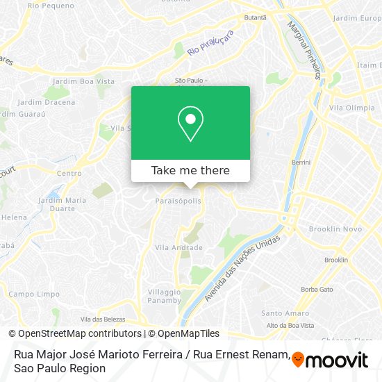 Mapa Rua Major José Marioto Ferreira / Rua Ernest Renam