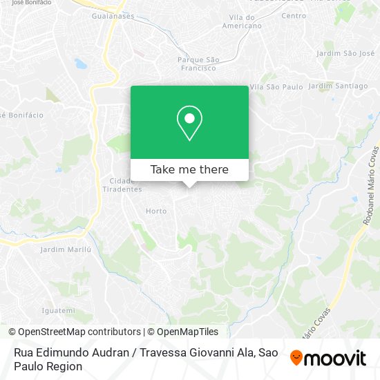 Mapa Rua Edimundo Audran / Travessa Giovanni Ala