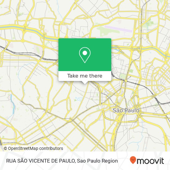 RUA SÃO VICENTE DE PAULO map