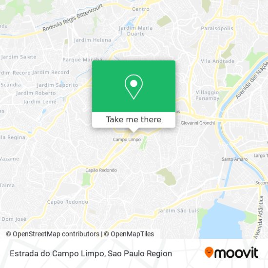 Estrada do Campo Limpo map