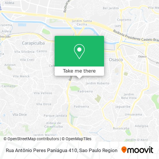 Rua Antônio Peres Paniágua 410 map