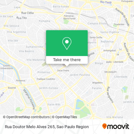 Mapa Rua Doutor Melo Alves 265