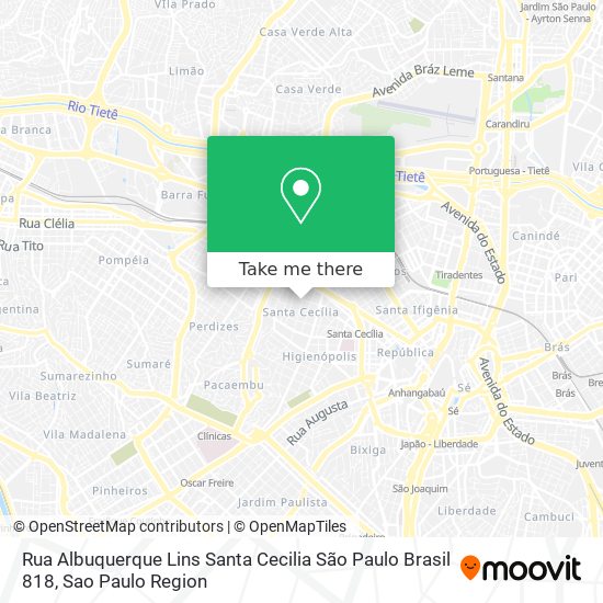 Rua Albuquerque Lins   Santa Cecilia  São Paulo  Brasil 818 map